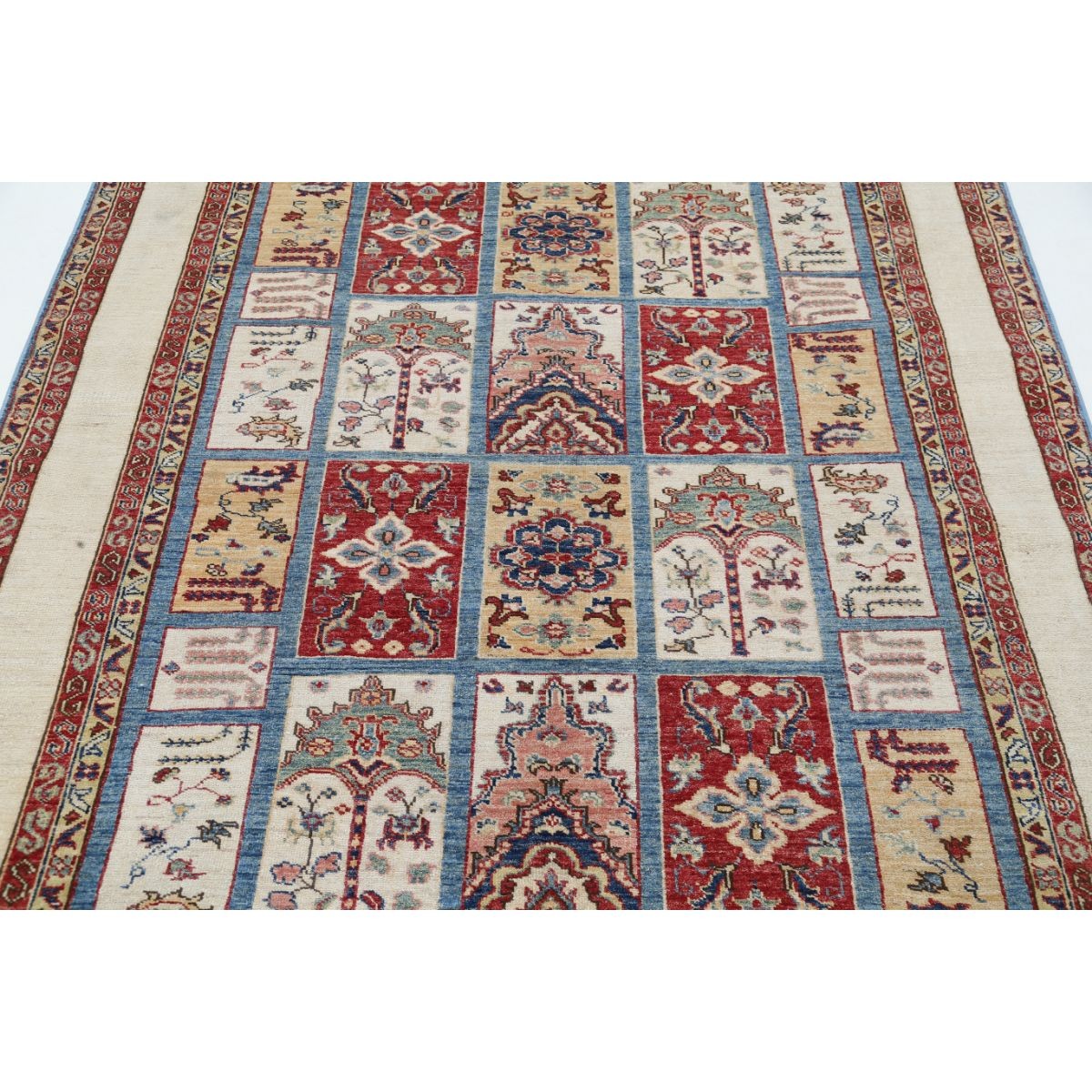 Bakhtiari 6x8 Handmade Double Knotted Washable Wool Rug - Colorful