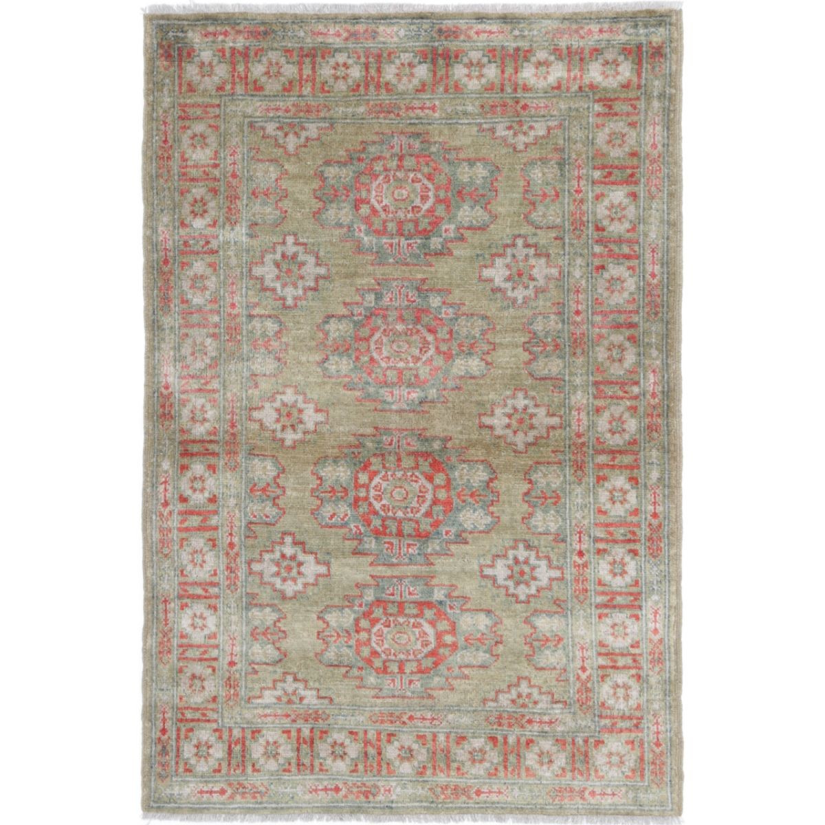 Revival 3x5 Handmade Double Knotted Washable Wool Rug - Colorful