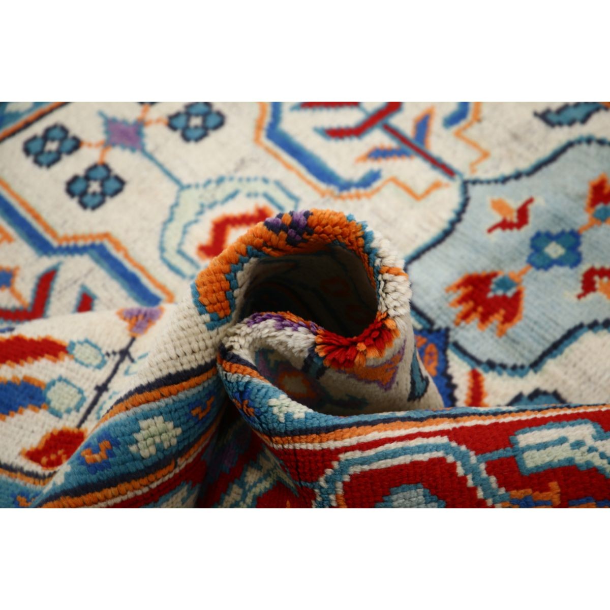 Revival 5x7 Handmade Double Knotted Washable Wool Rug - Colorful