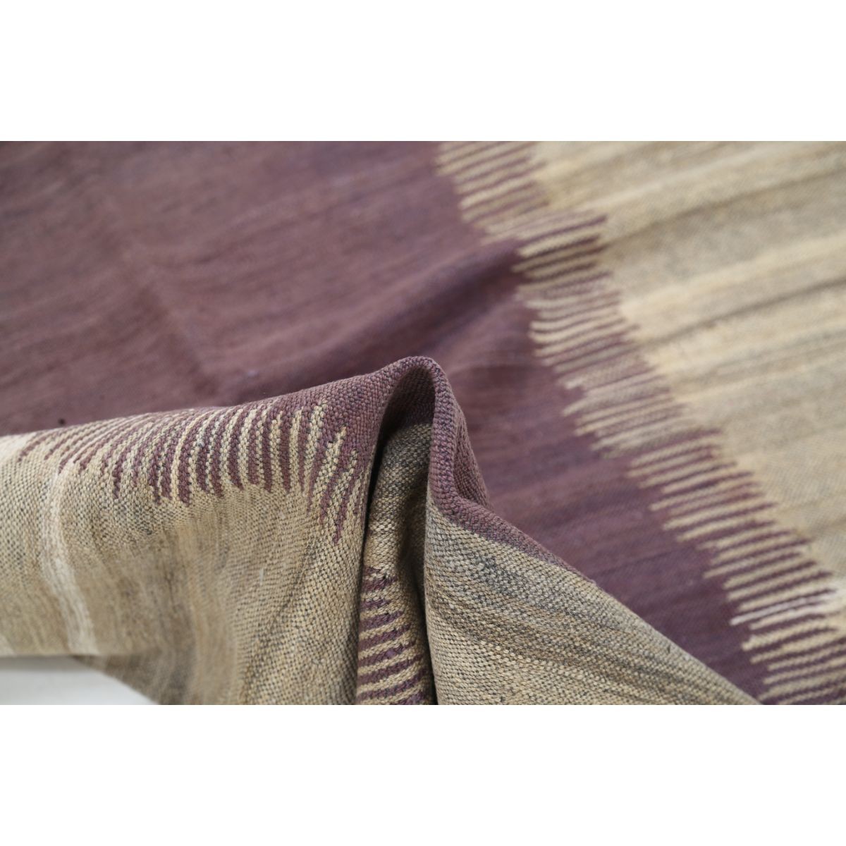Kafkaas 4x6 Hand Woven Washable Wool Rug - Colorful
