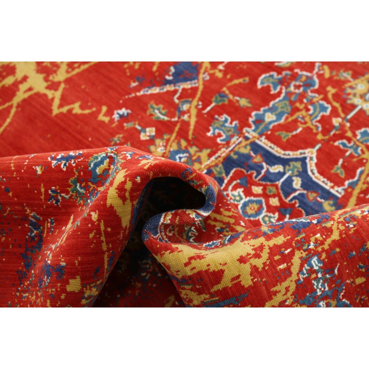 Gulshan-3'11" 4x6 Machine-Made Washable Wool Rug - Colorful