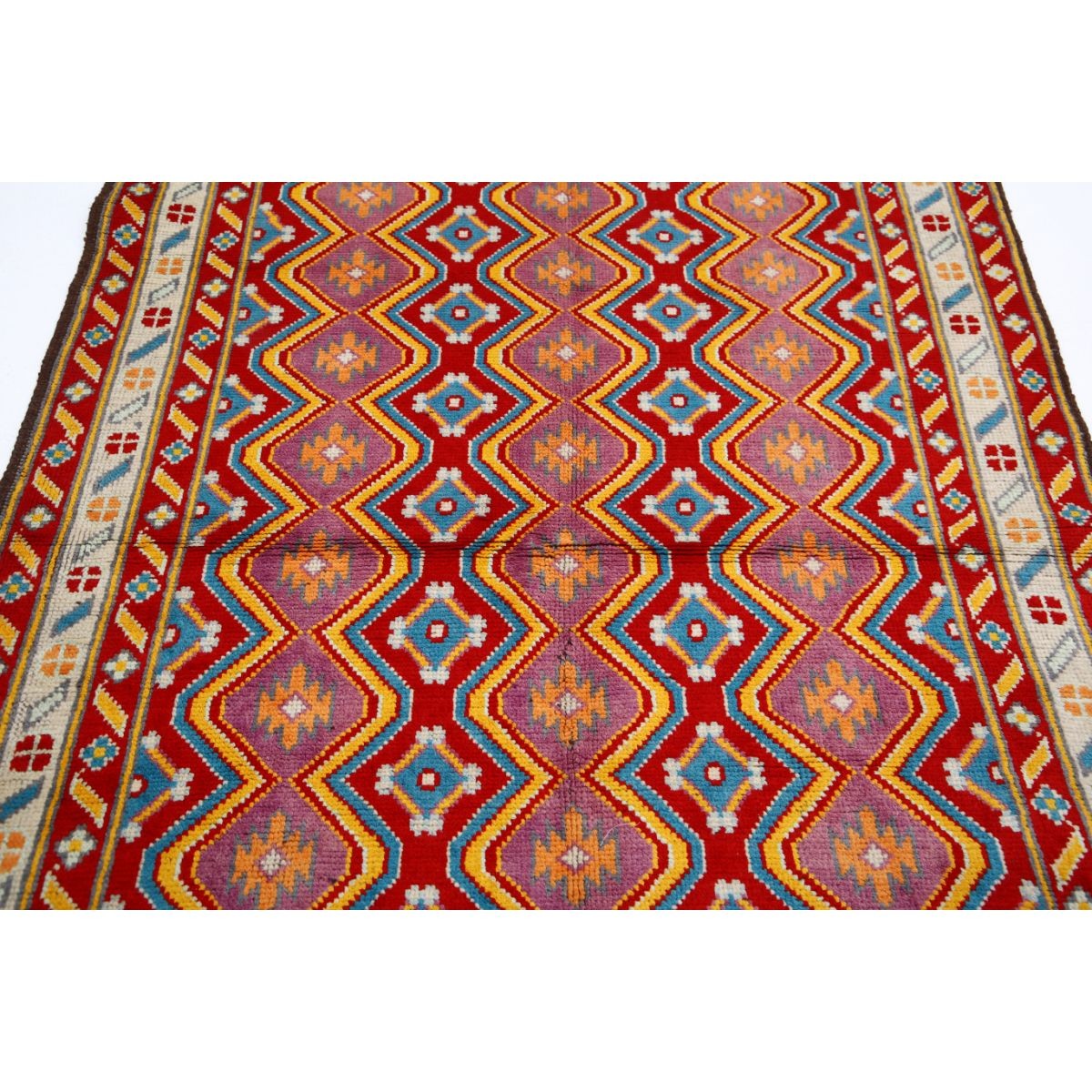 Revival 5x7 Handmade Double Knotted Washable Wool Rug - Colorful