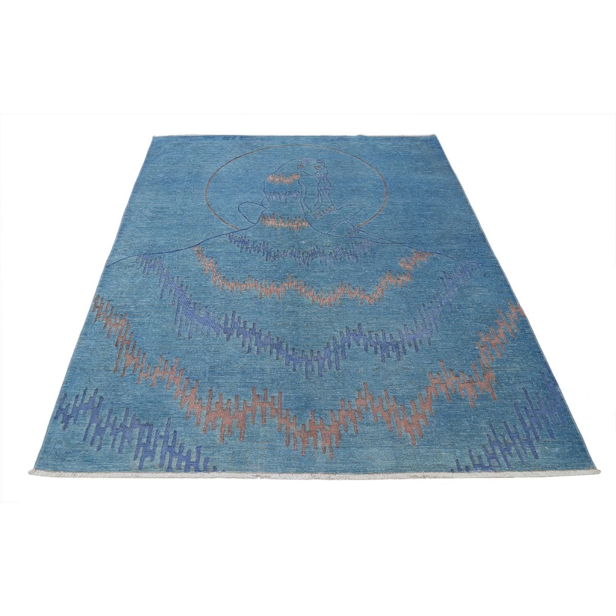 Onyx 5x6 Handmade Double Knotted Washable Wool Rug - Monochormatic