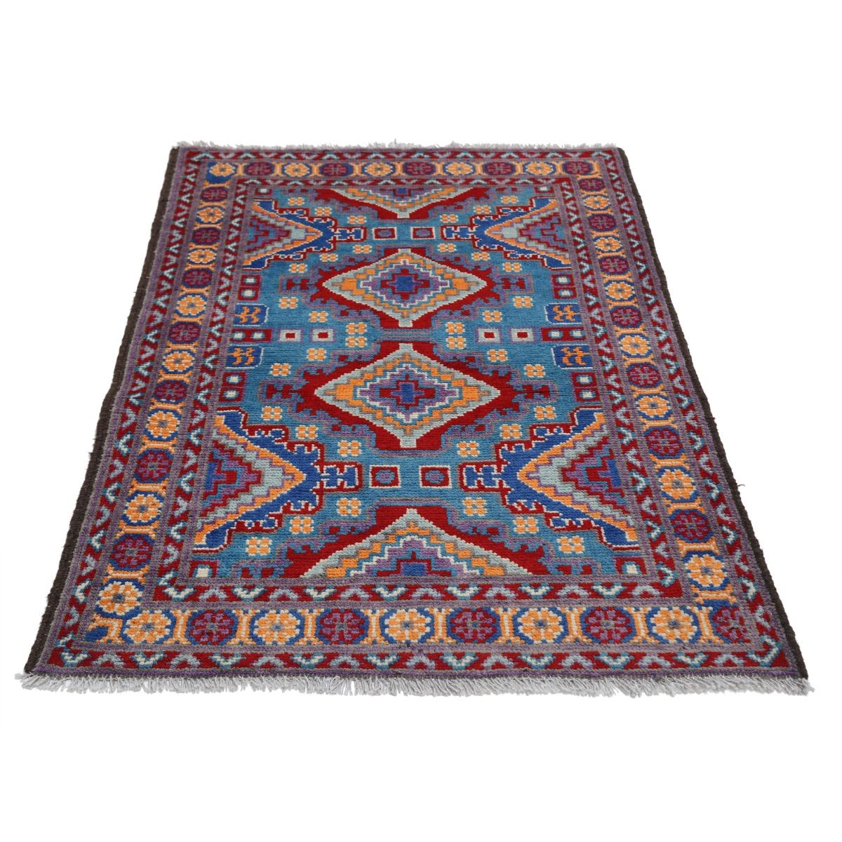 Revival 3x5 Handmade Double Knotted Washable Wool Rug - Colorful