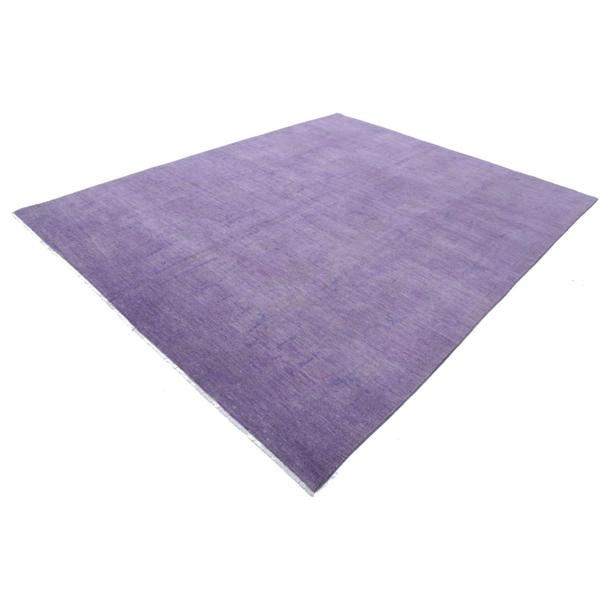 Overdye 8x10 Handmade Double Knotted Washable Wool Rug - Monochormatic