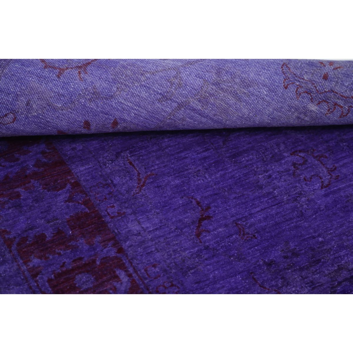 Overdye 5x8 Handmade Double Knotted Washable Wool Rug - Monochormatic