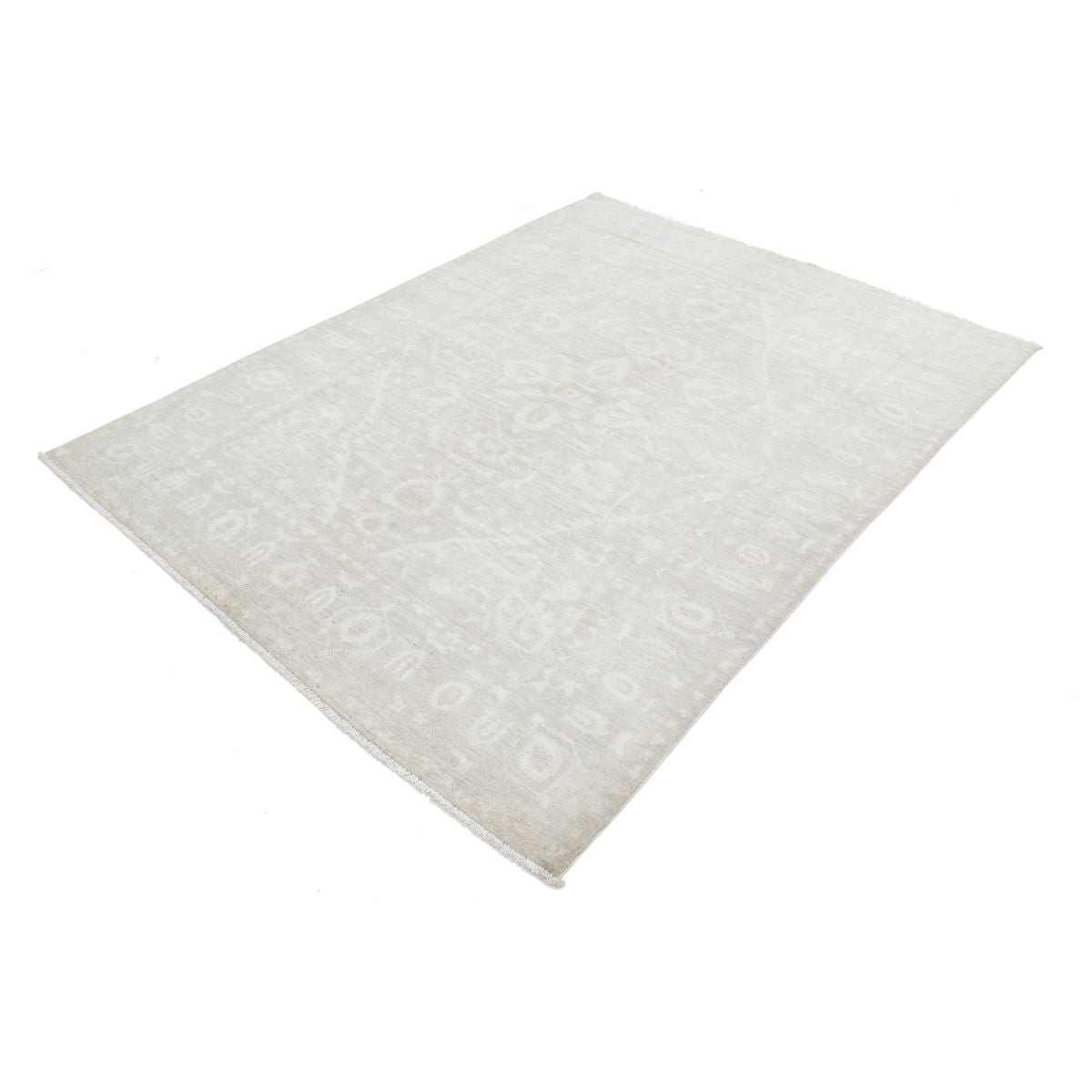 Serenity 6x7 Handmade Double Knotted Washable Wool Rug - Soft Hues