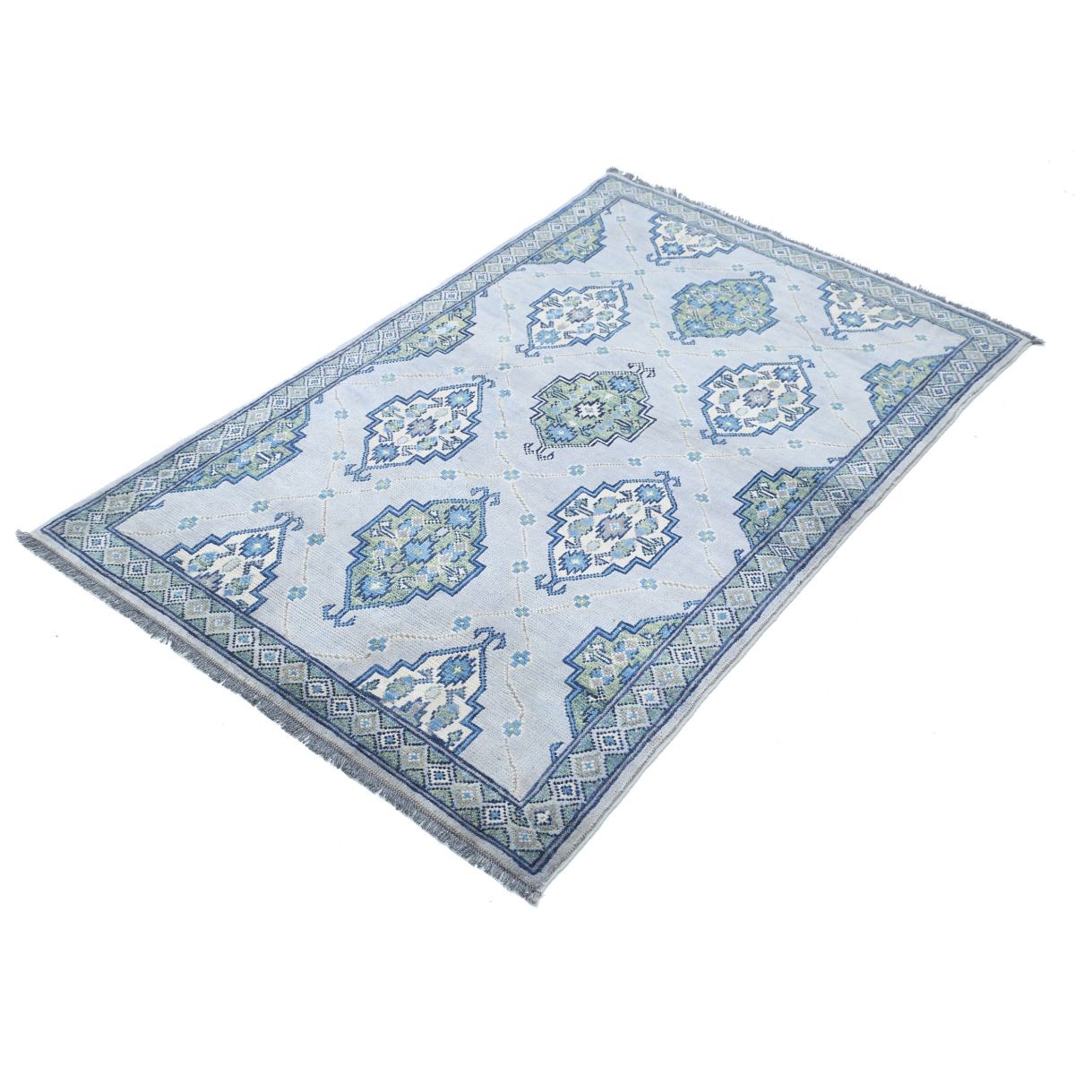 Revival 3x5 Handmade Double Knotted Washable Wool Rug - Colorful