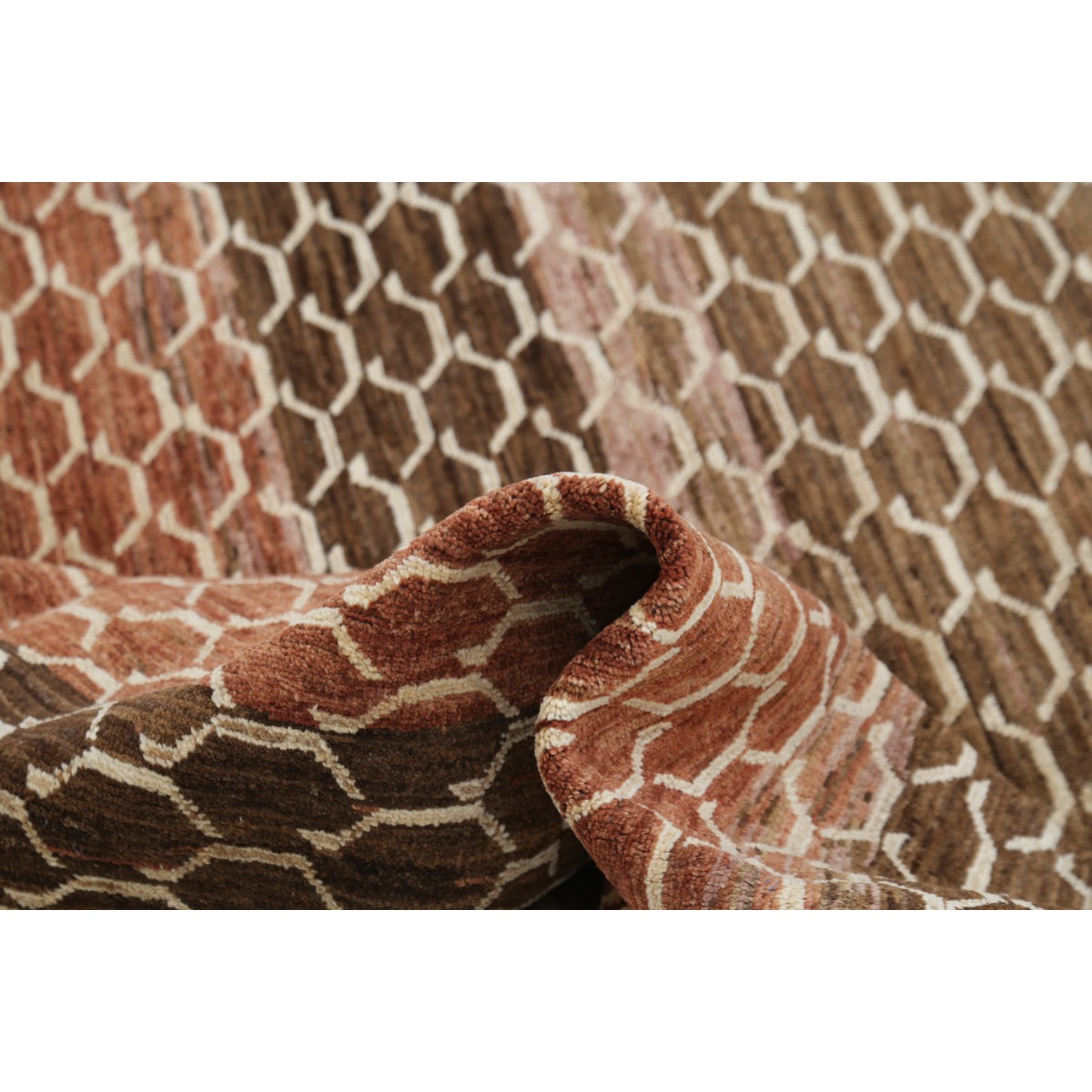 Modcar 6x8 Handmade Double Knotted Washable Wool Rug - Colorful