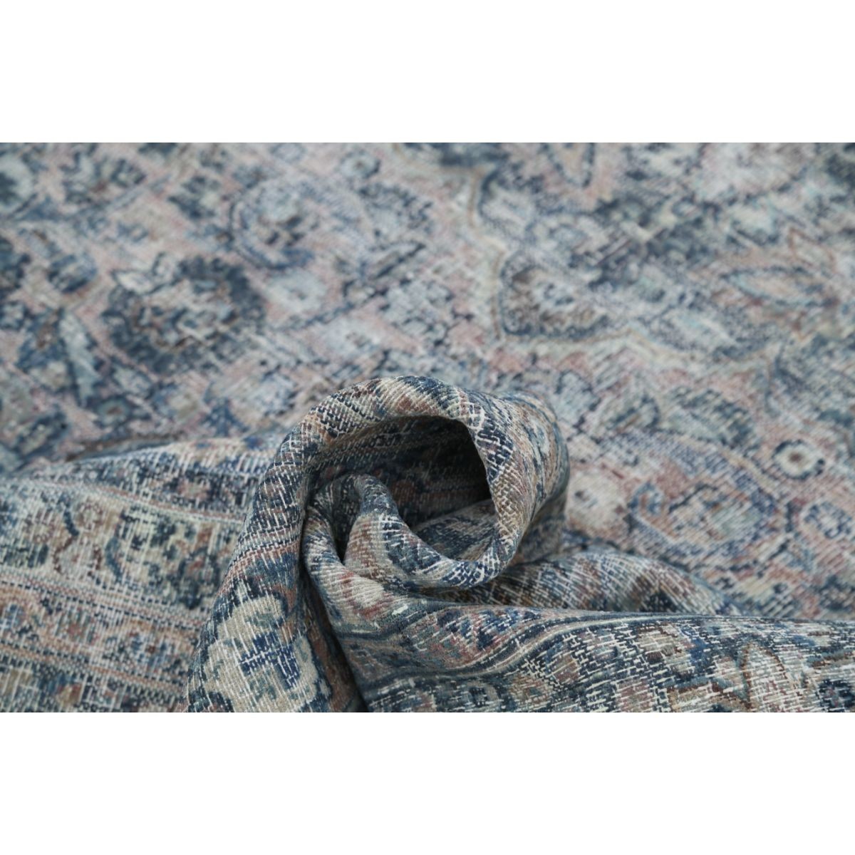 Vintage 11x15 Handmade Double Knotted Washable Wool Rug - Soft Hues