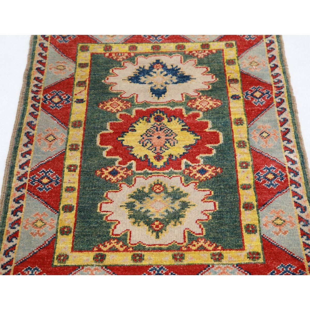 Revival 2x3 Handmade Double Knotted Washable Wool Rug - Colorful