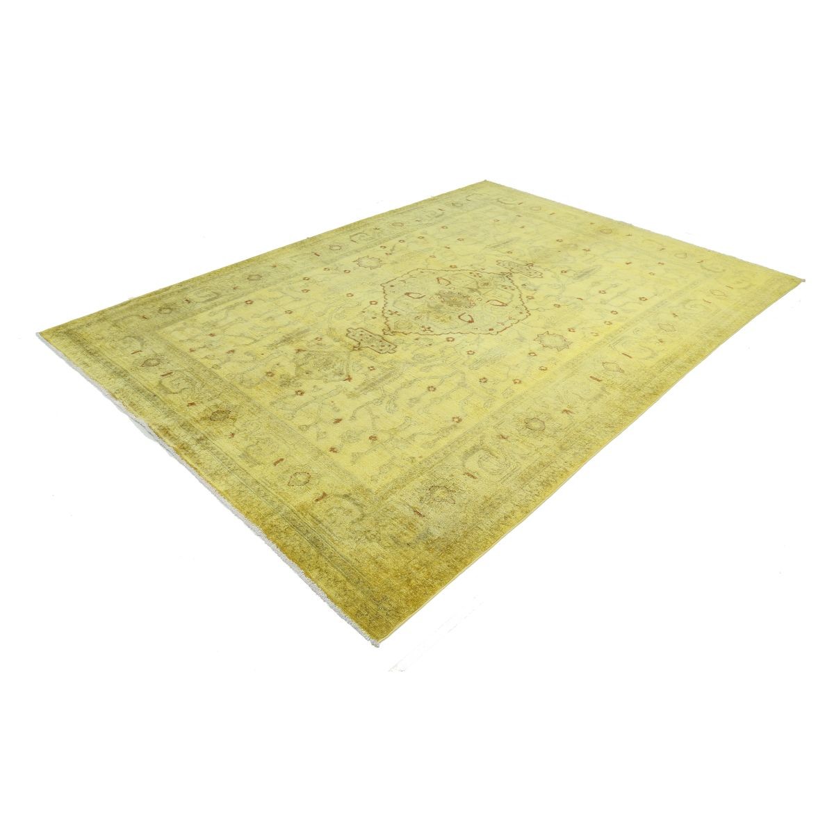 Overdye 7x9 Handmade Double Knotted Washable Wool Rug - Monochormatic
