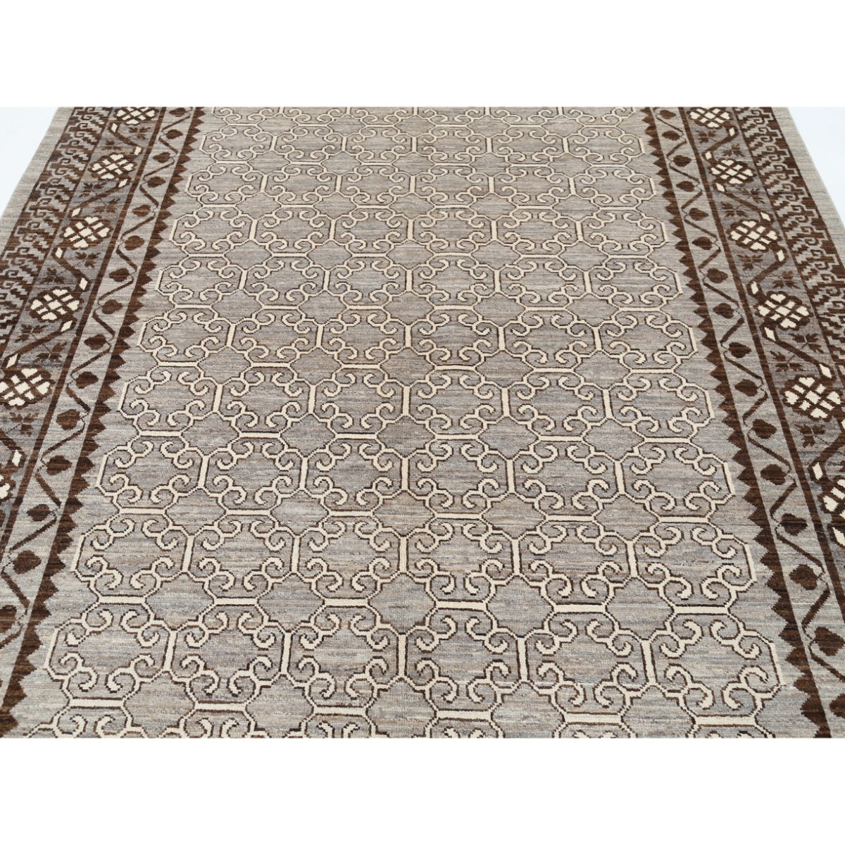 Modcar 7x10 Handmade Double Knotted Washable Wool Rug - Colorful