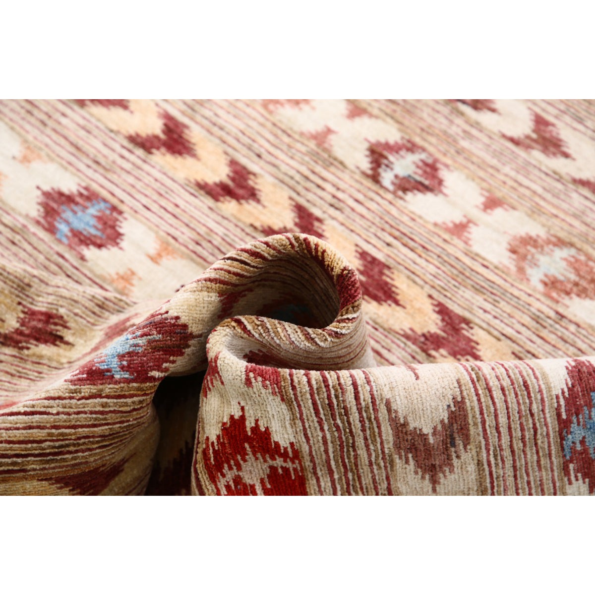 Modcar 6x9 Handmade Double Knotted Washable Wool Rug - Colorful