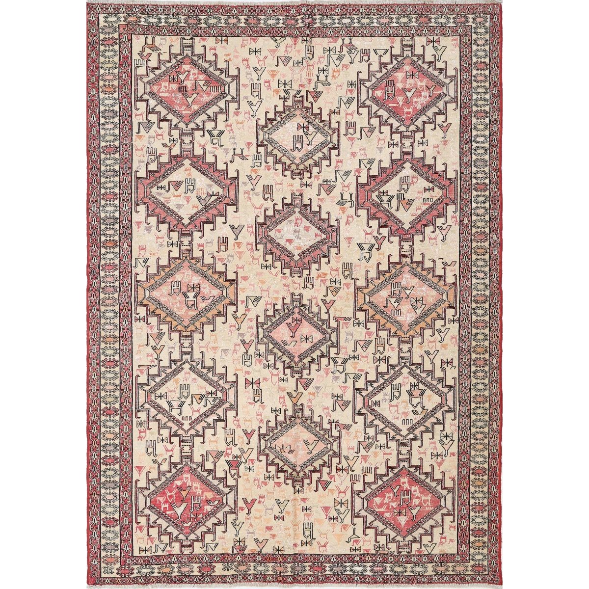 Silki 7x9 Hand Woven Washable Silk Rug - Colorful