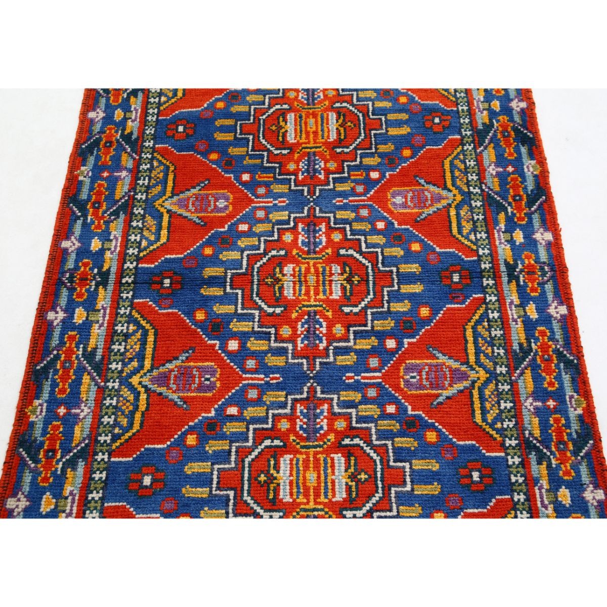Revival 3x5 Handmade Double Knotted Washable Wool Rug - Colorful