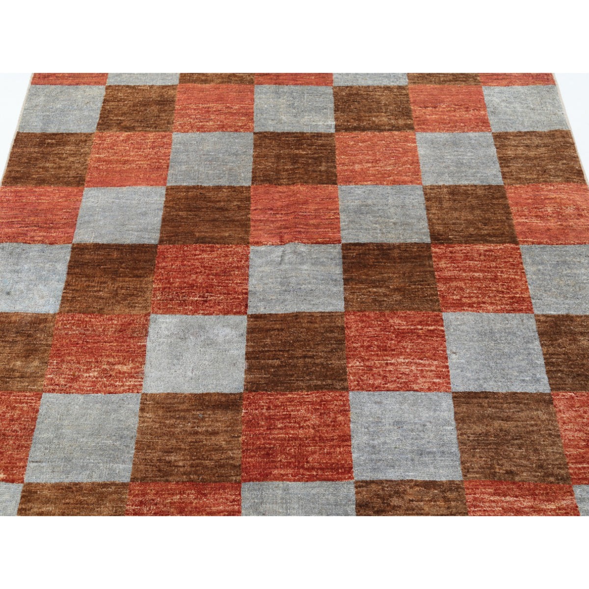 Modcar 5x6 Handmade Double Knotted Washable Wool Rug - Colorful