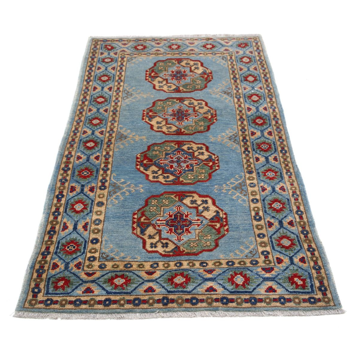 Revival 3x5 Handmade Double Knotted Washable Wool Rug - Colorful