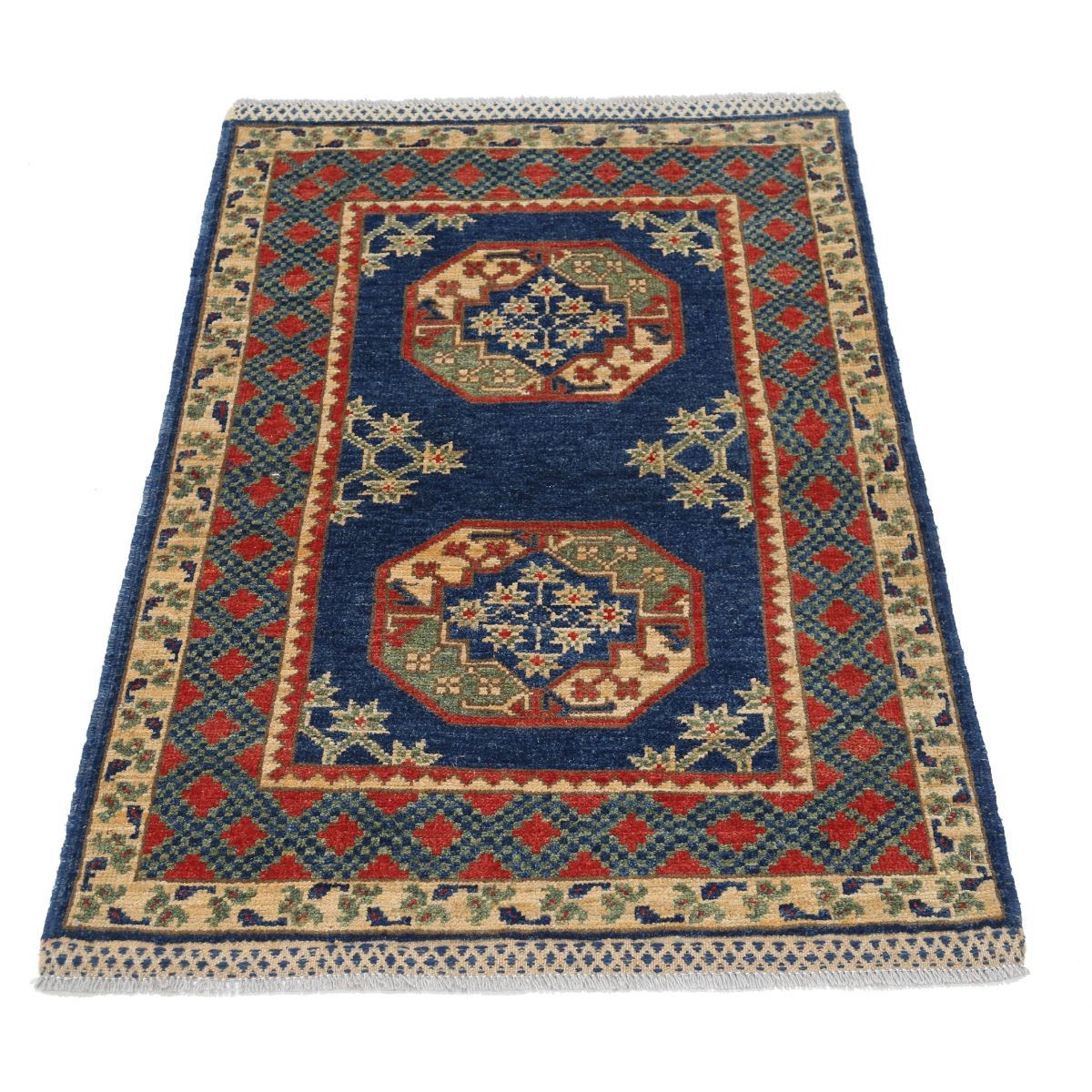 Revival 3x4 Handmade Double Knotted Washable Wool Rug - Colorful