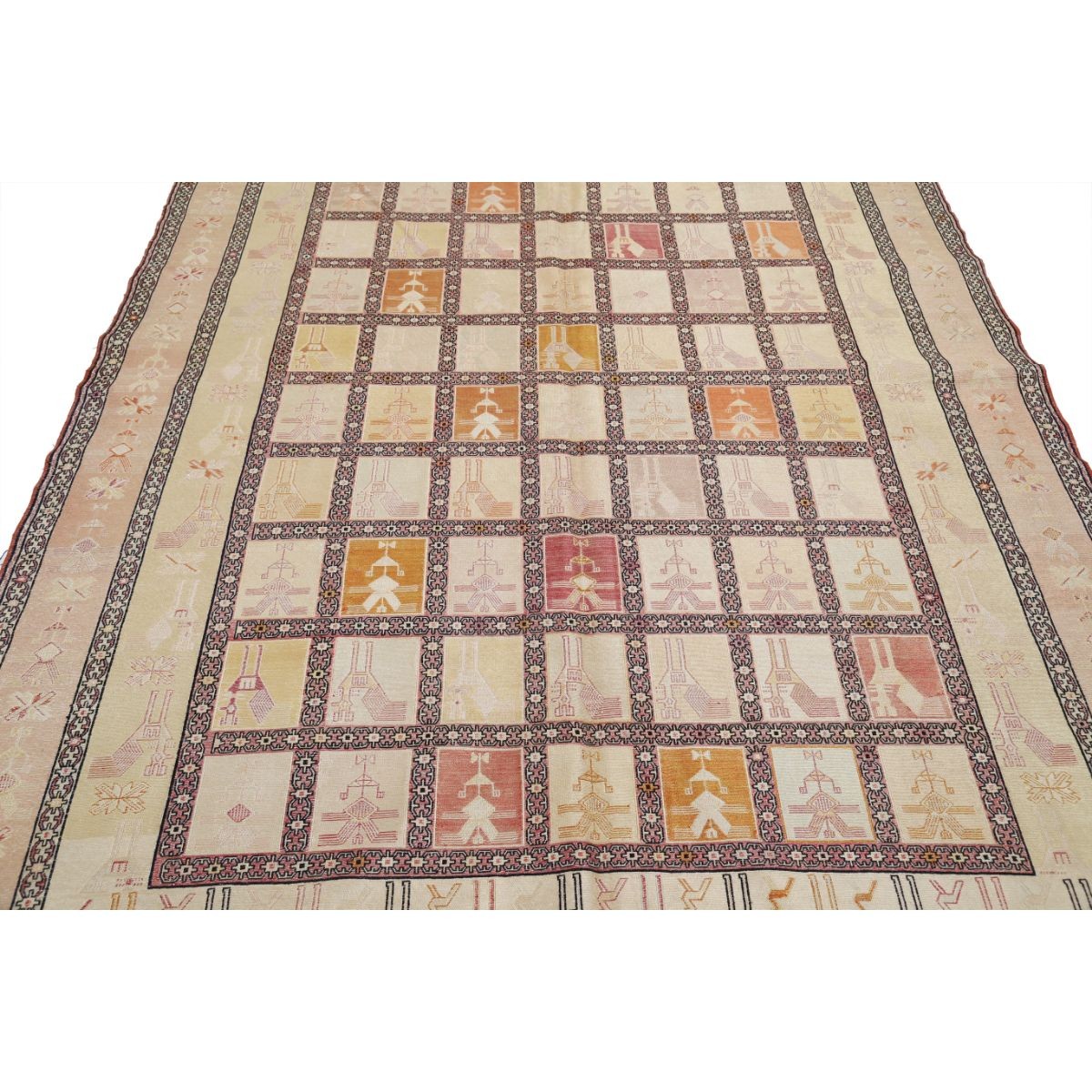 Silki 7x9 Hand Woven Washable Silk Rug - Colorful