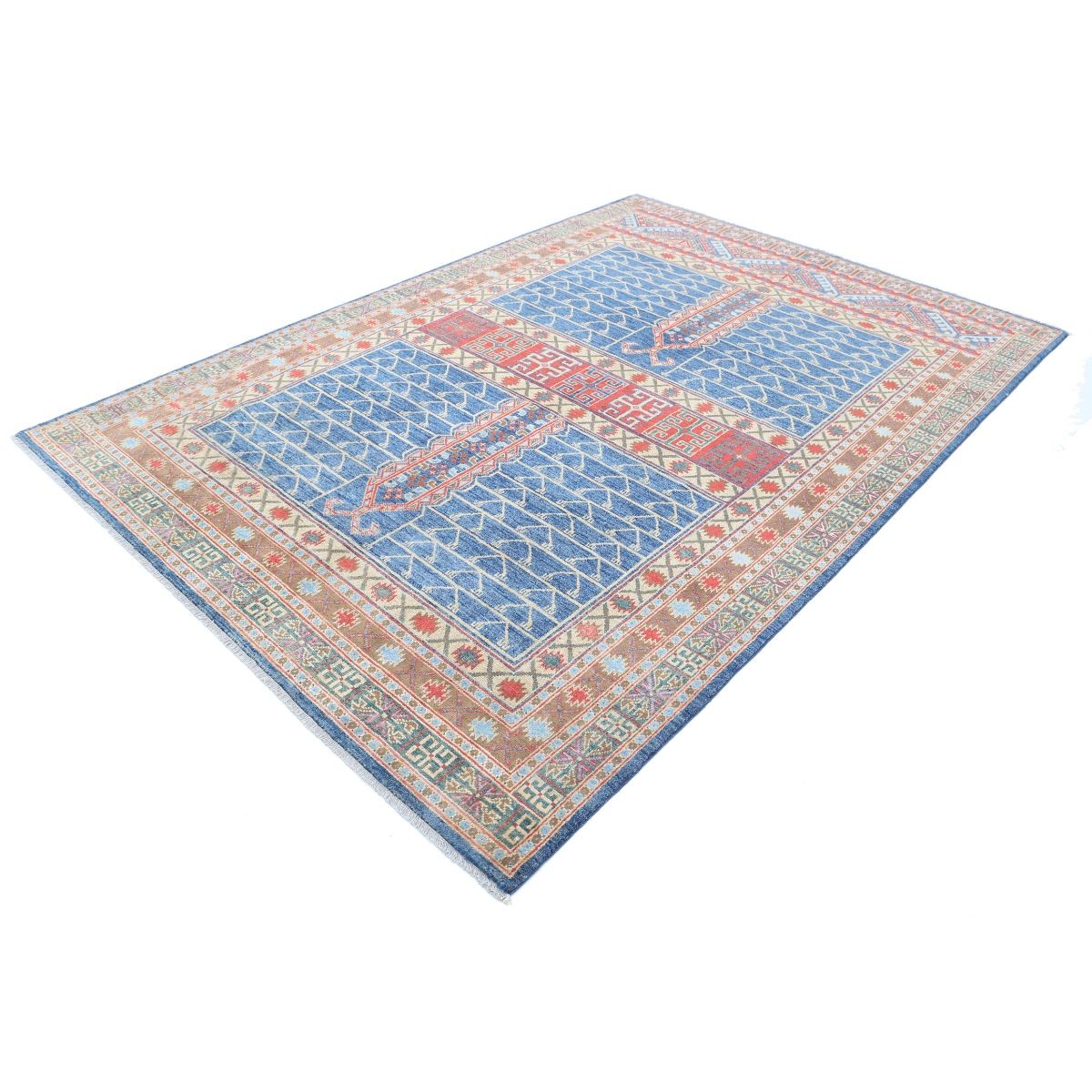 Revival 7x10 Handmade Double Knotted Washable Wool Rug - Colorful