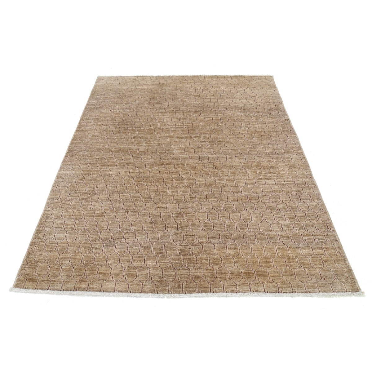 Modcar 5x6 Handmade Double Knotted Washable Wool Rug - Colorful