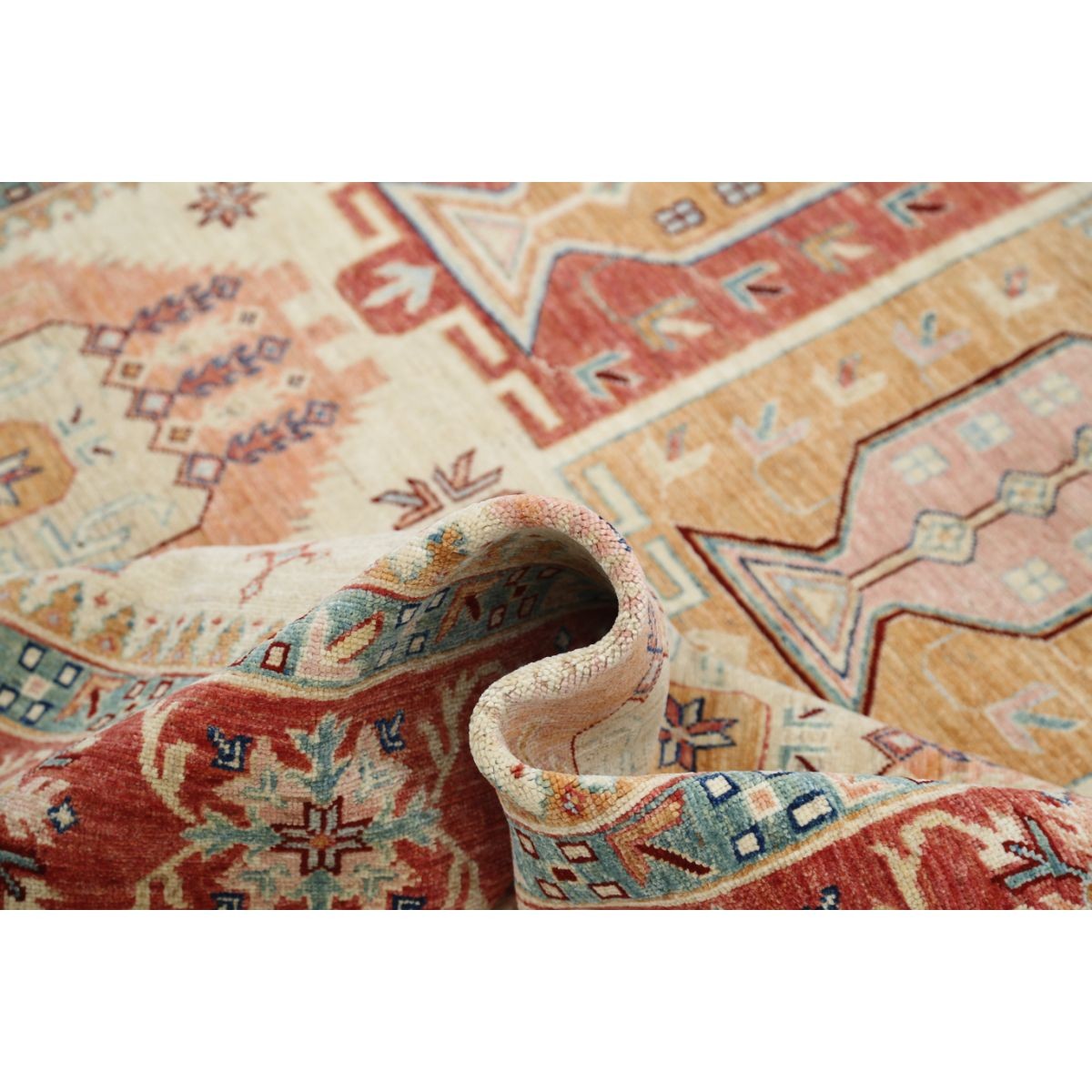 Ziegler 7x10 Handmade Double Knotted Washable Wool Rug - Colorful