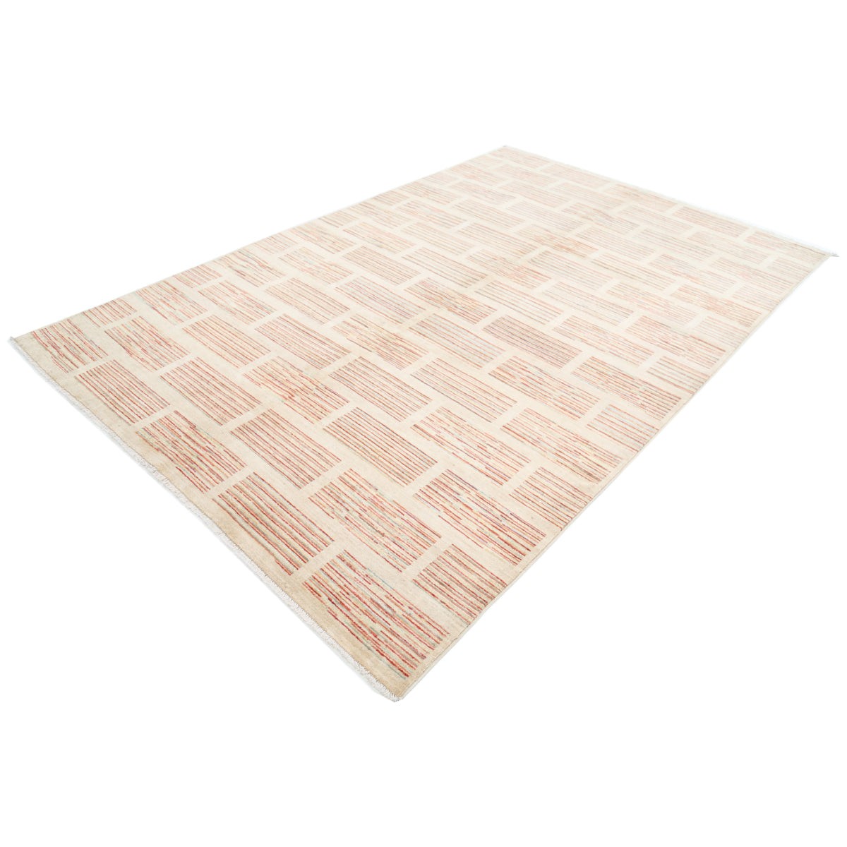Modcar 6x10 Handmade Double Knotted Washable Wool Rug - Colorful