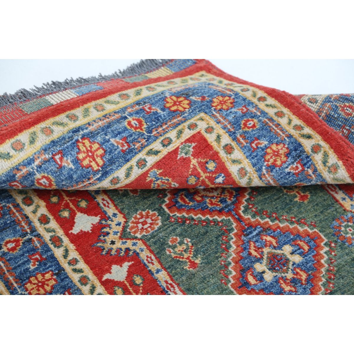 Revival 3x4 Handmade Double Knotted Washable Wool Rug - Colorful