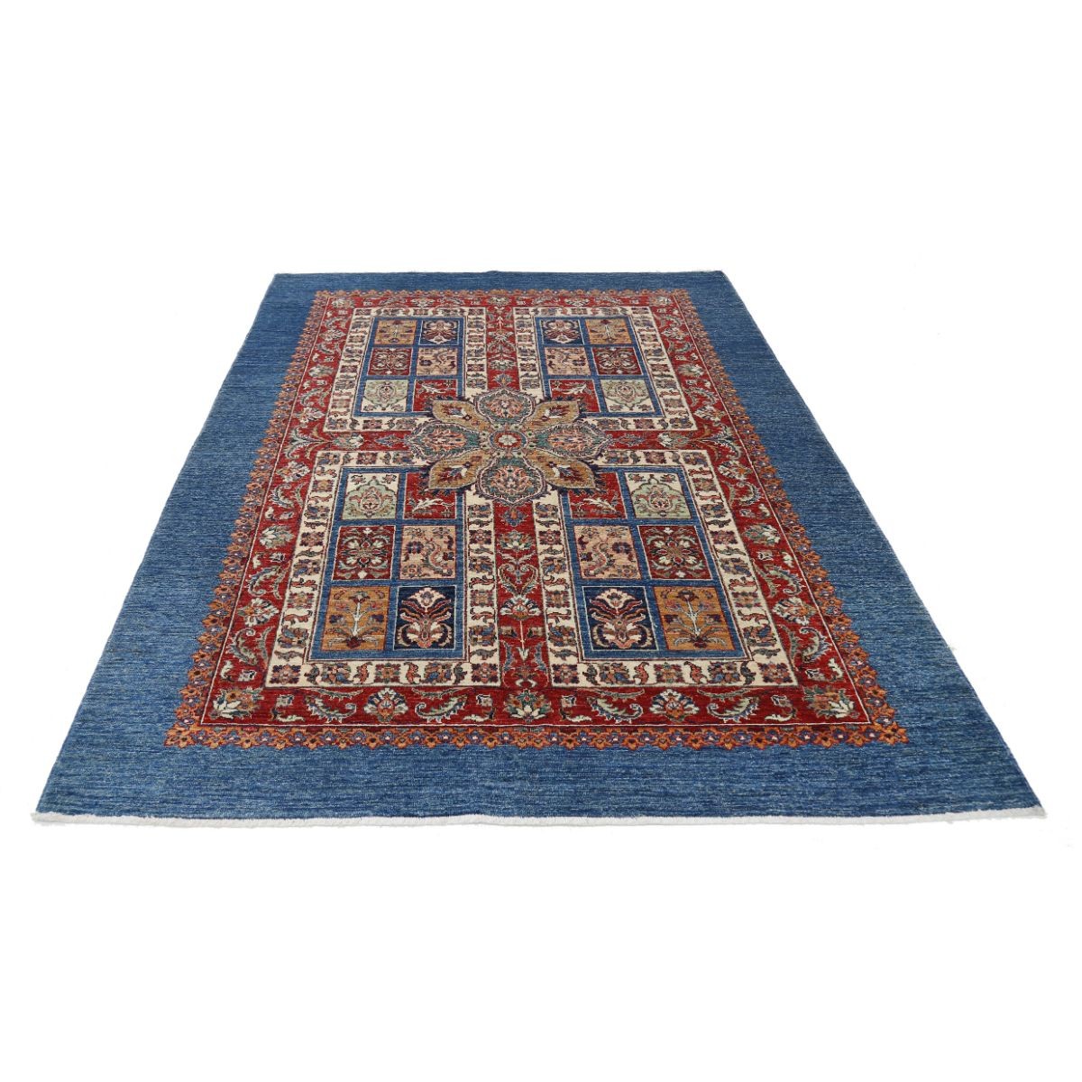 Bakhtiari 6x7 Handmade Double Knotted Washable Wool Rug - Colorful