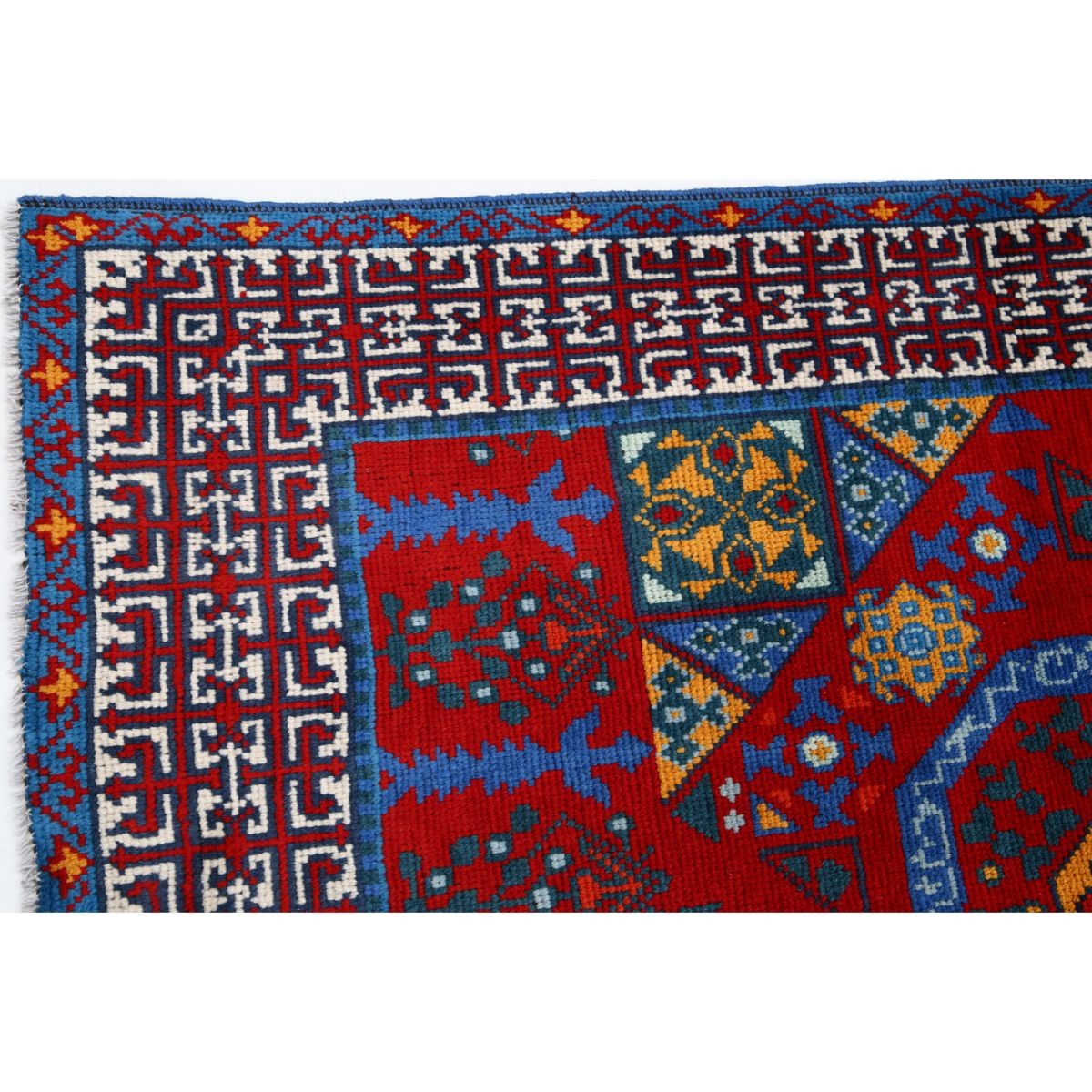 Revival 5x7 Handmade Double Knotted Washable Wool Rug - Colorful