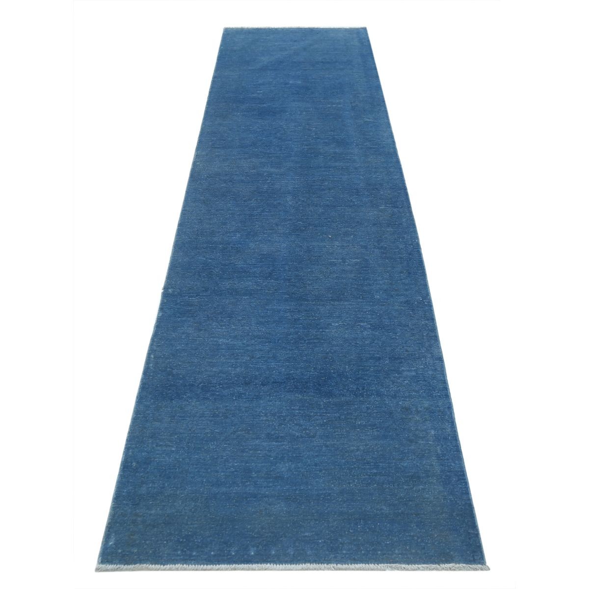 Overdye 3x11 Handmade Double Knotted Washable Wool Runner - Monochormatic