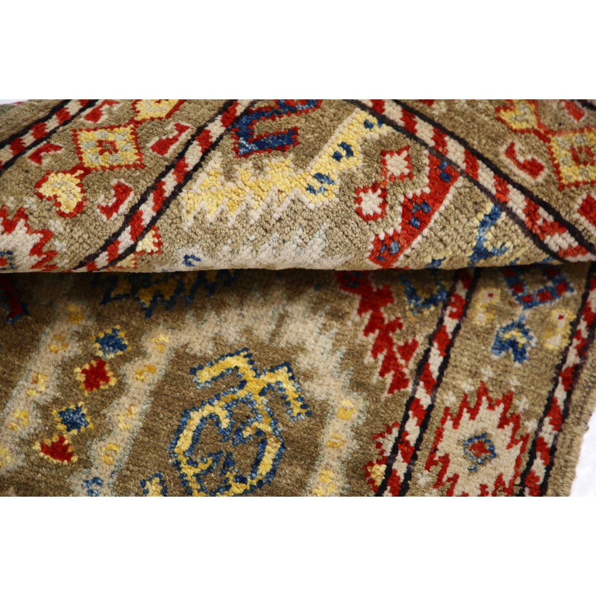 Revival 2x3 Handmade Double Knotted Washable Wool Rug - Colorful
