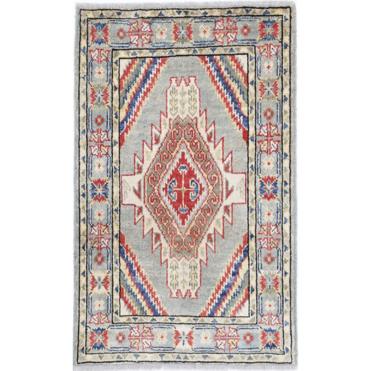 Revival 2x3 Handmade Double Knotted Washable Wool Rug - Colorful