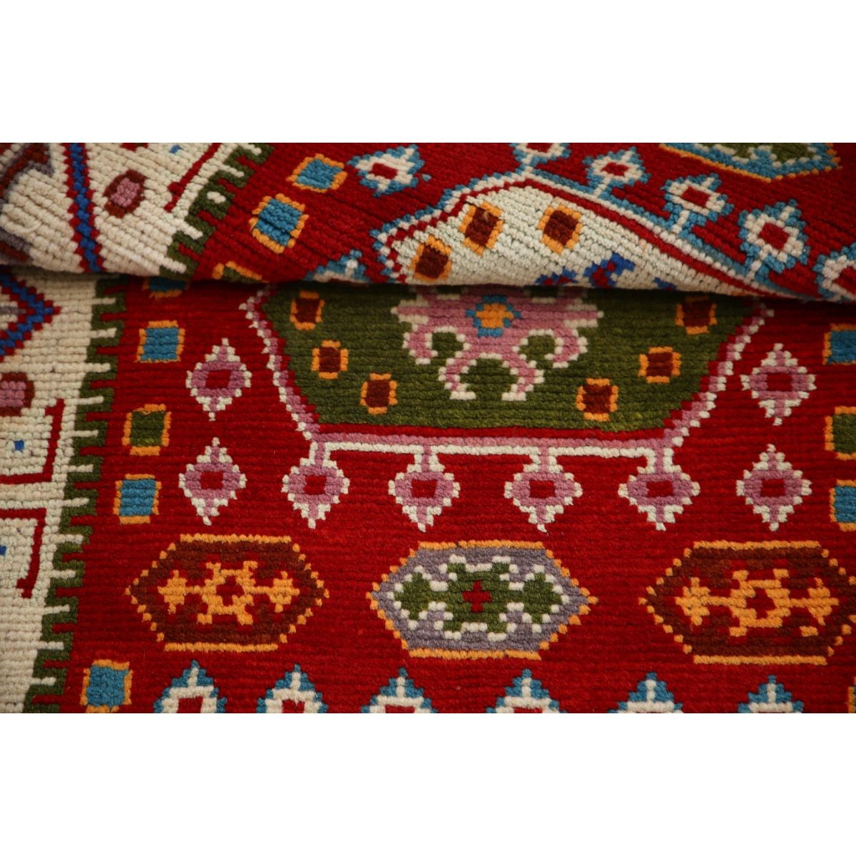 Revival 3x4 Handmade Double Knotted Washable Wool Rug - Colorful