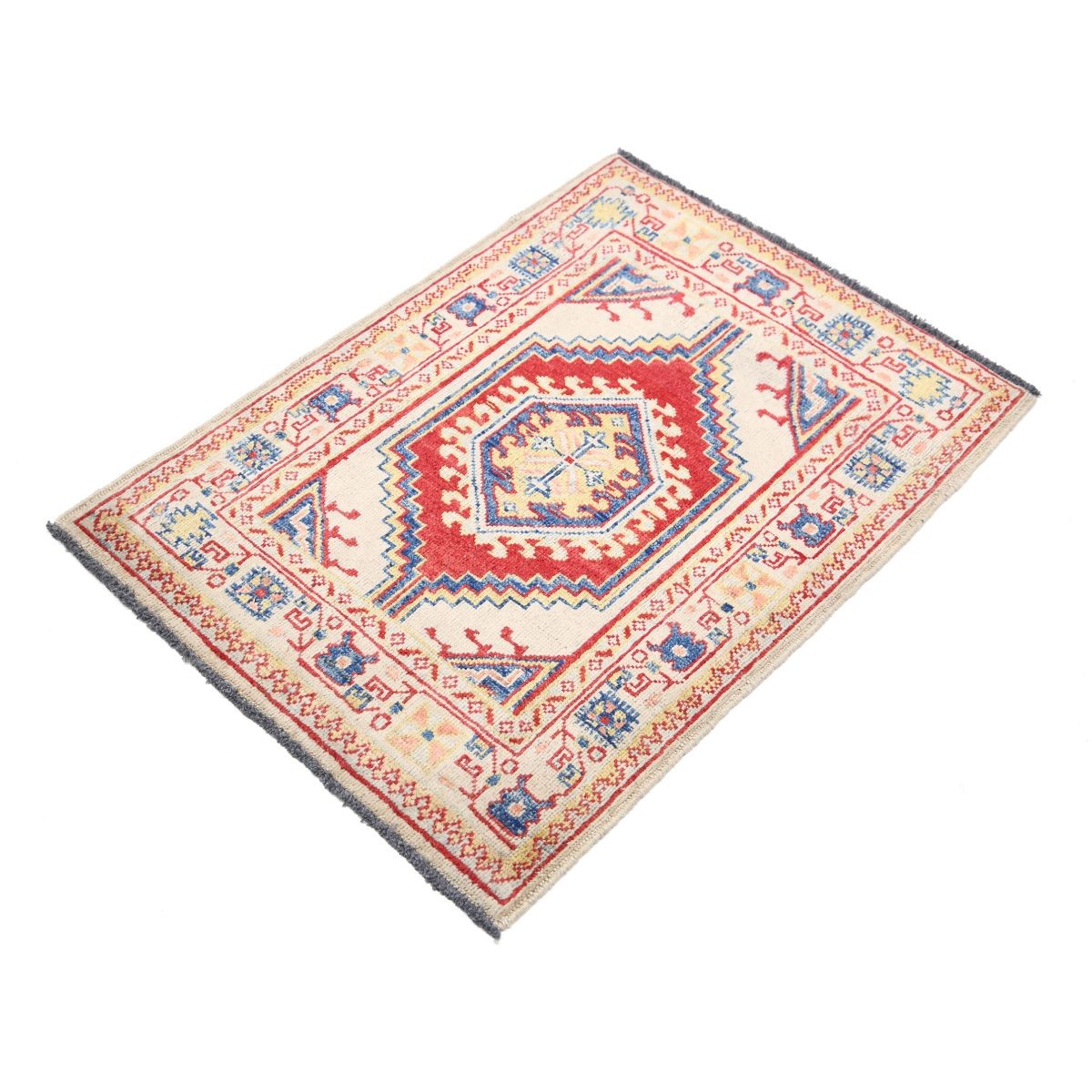 Revival 2x3 Handmade Double Knotted Washable Wool Rug - Colorful
