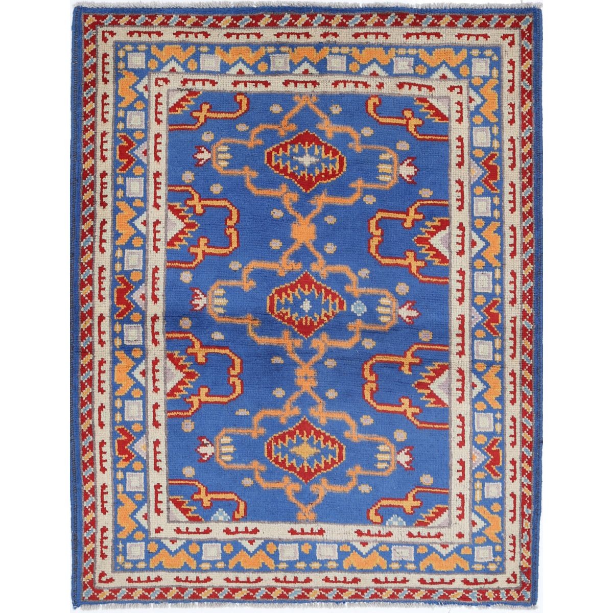 Revival 3x4 Handmade Double Knotted Washable Wool Rug - Colorful
