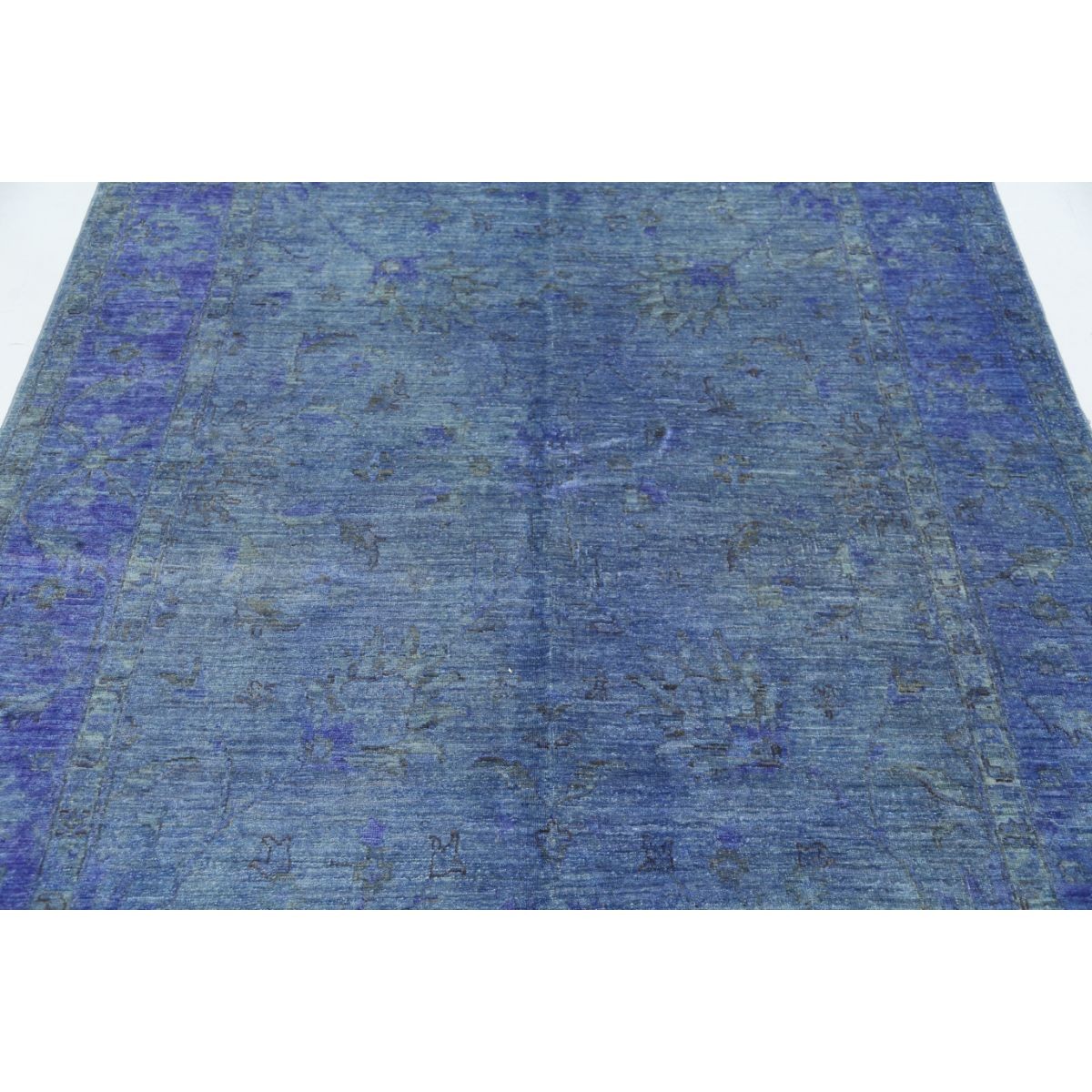 Overdye 6x8 Handmade Double Knotted Washable Wool Rug - Monochormatic