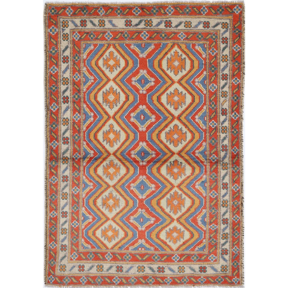 Revival 3x5 Handmade Double Knotted Washable Wool Rug - Colorful