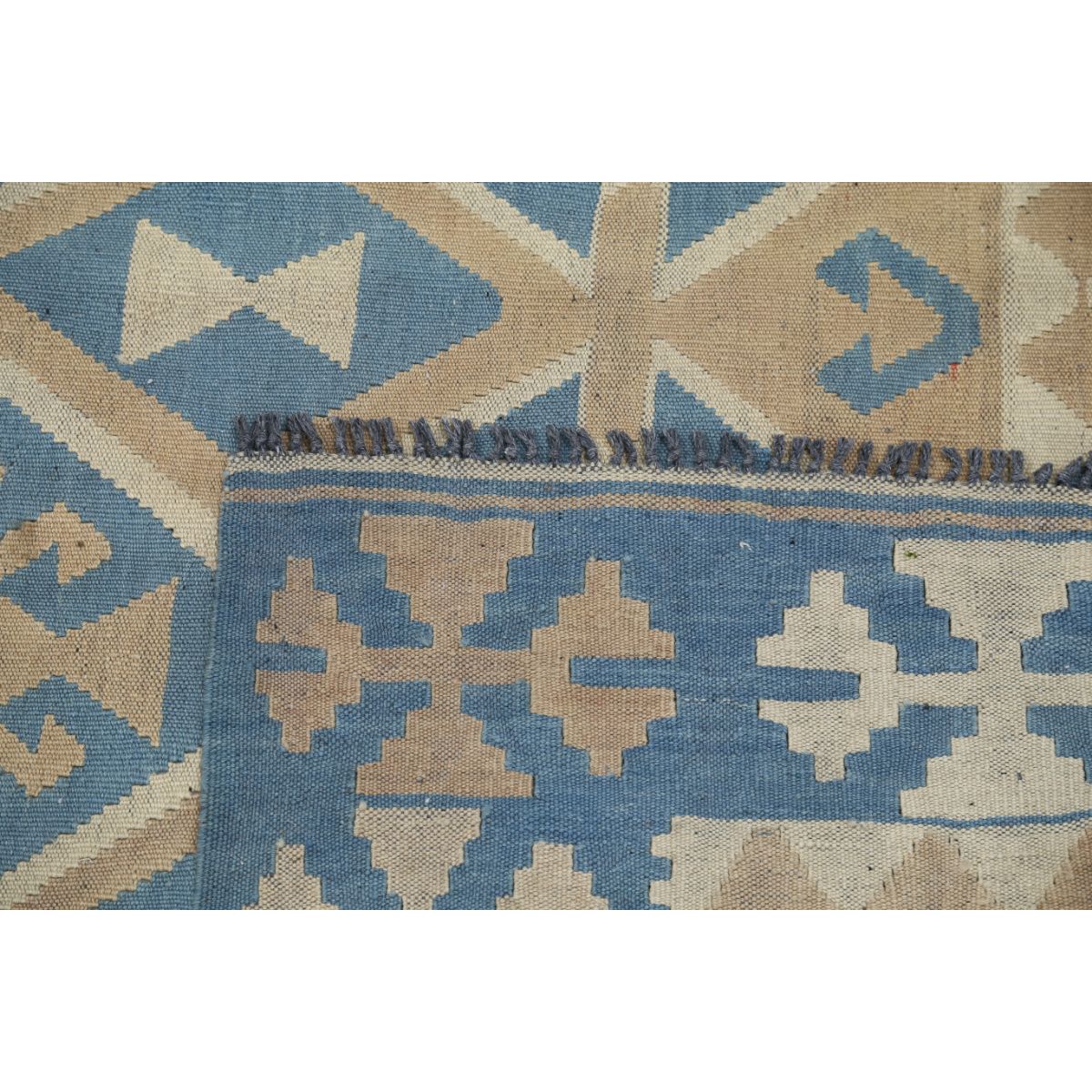 Kafkaas 5x7 Hand Woven Washable Wool Rug - Soft Hues