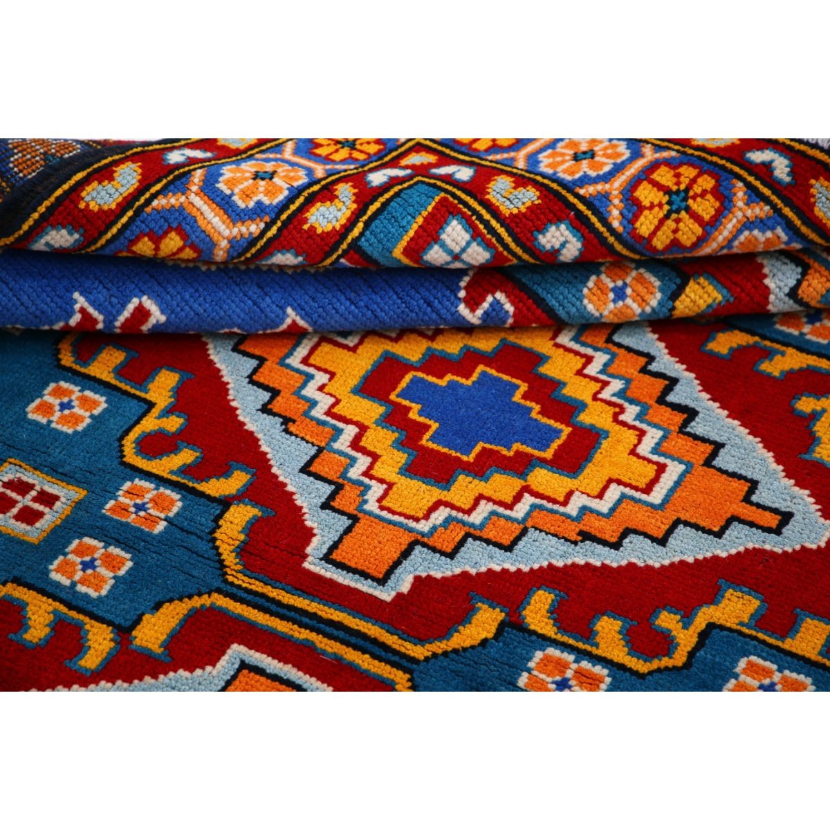 Revival 6x7 Handmade Double Knotted Washable Wool Rug - Colorful