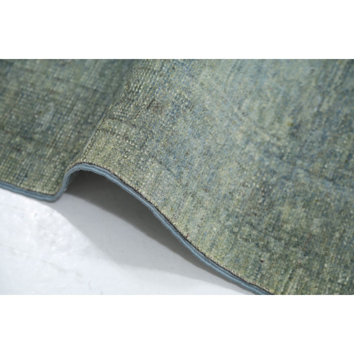 Overdye 8x10 Handmade Double Knotted Washable Wool Rug - Monochormatic