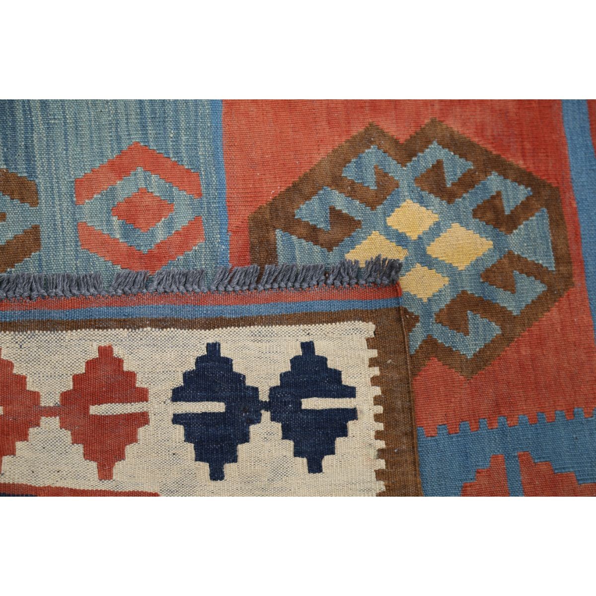 Kafkaas 5x7 Hand Woven Washable Wool Rug - Colorful