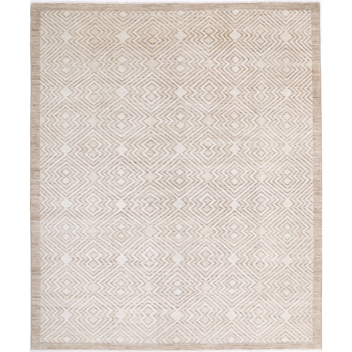 Modcar 8x9 Handmade Double Knotted Washable Wool Rug - Colorful