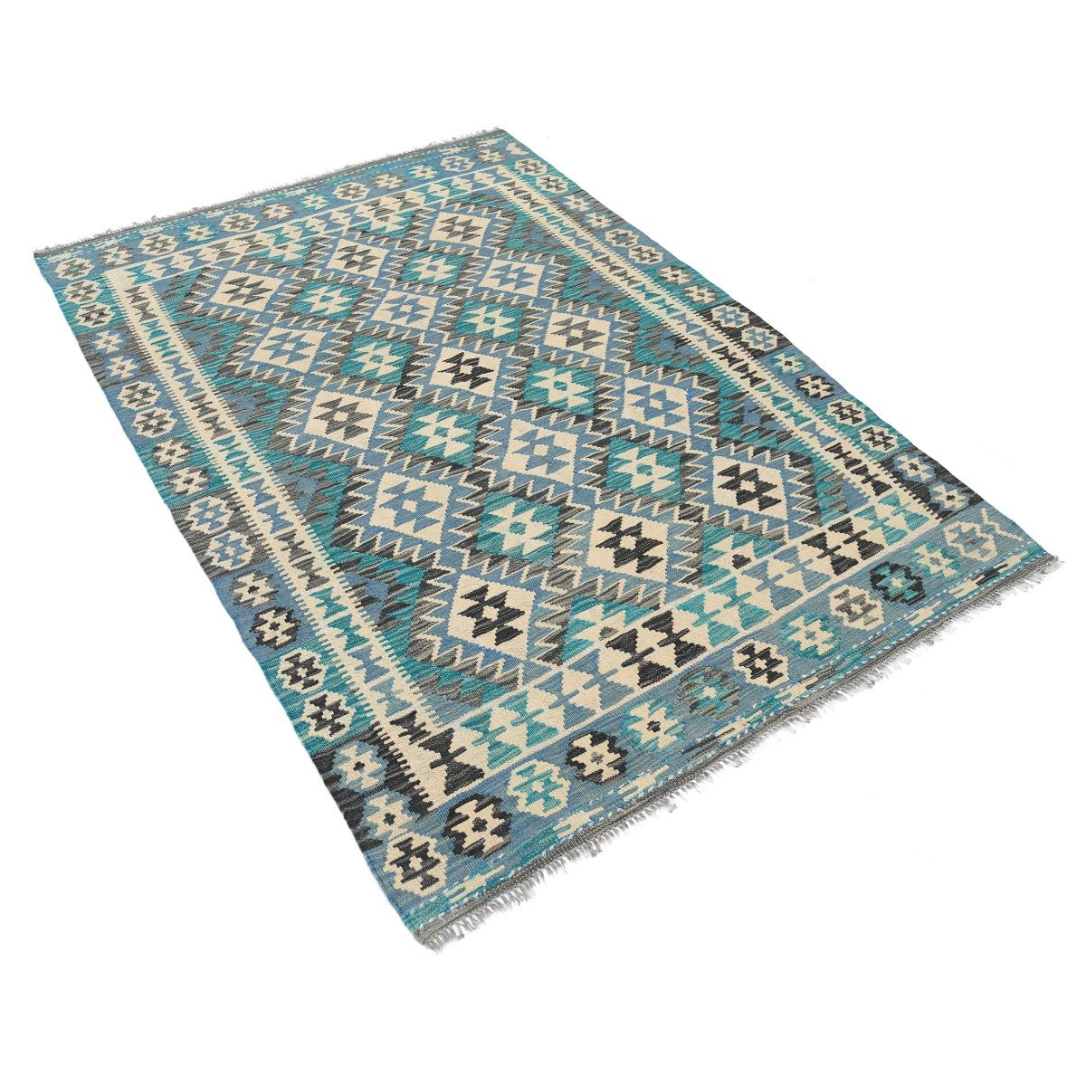 Maimana 4x6 Hand Woven Washable Wool Rug - Colorful