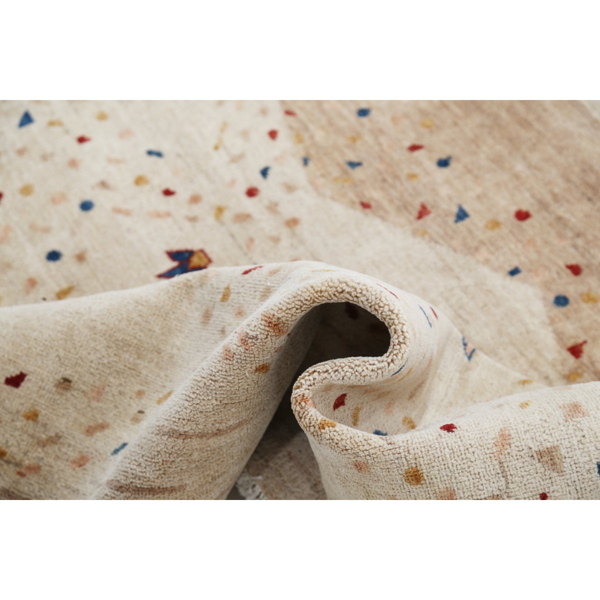 Modcar 6x7 Handmade Double Knotted Washable Wool Rug - Colorful