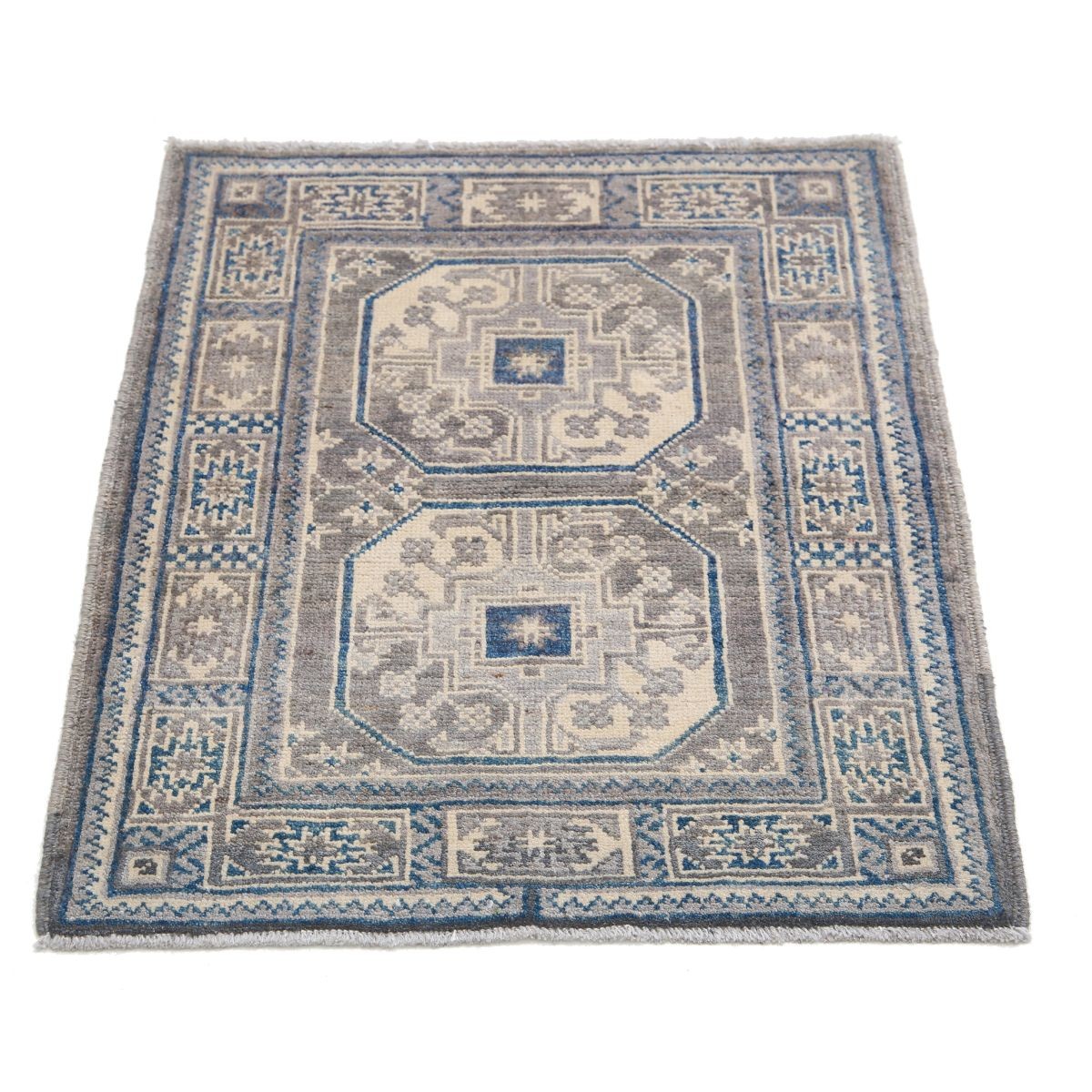 Revival 2x3 Handmade Double Knotted Washable Wool Rug - Colorful
