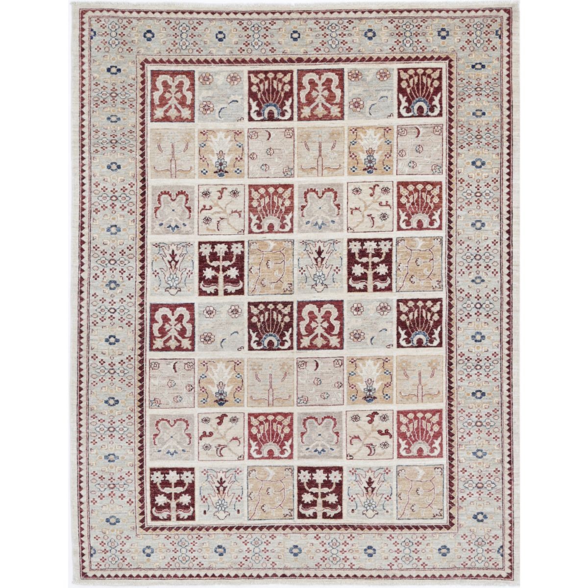 Bakhtiari 6x7 Handmade Double Knotted Washable Wool Rug - Colorful