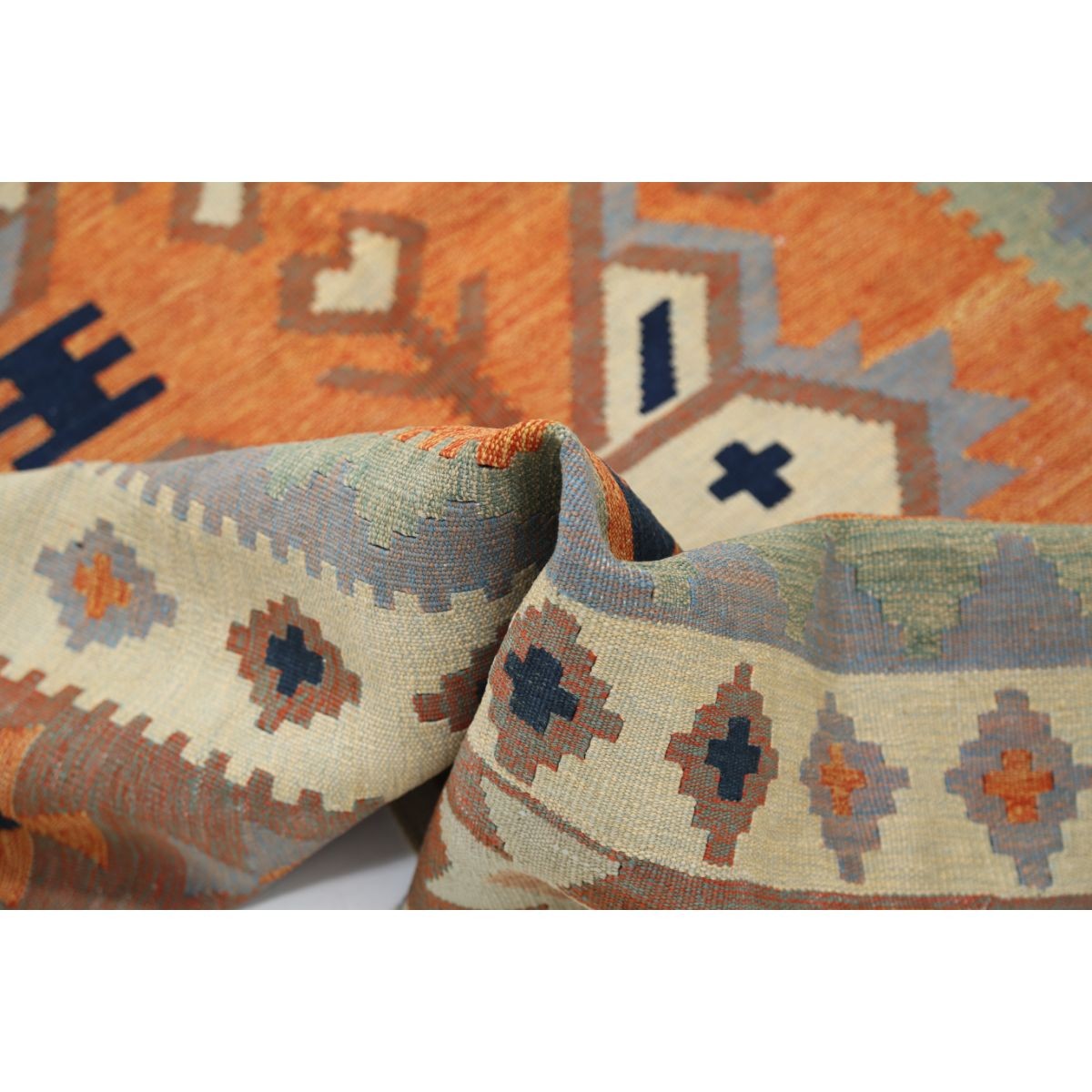 Kafkaas 5x7 Hand Woven Washable Wool Rug - Colorful