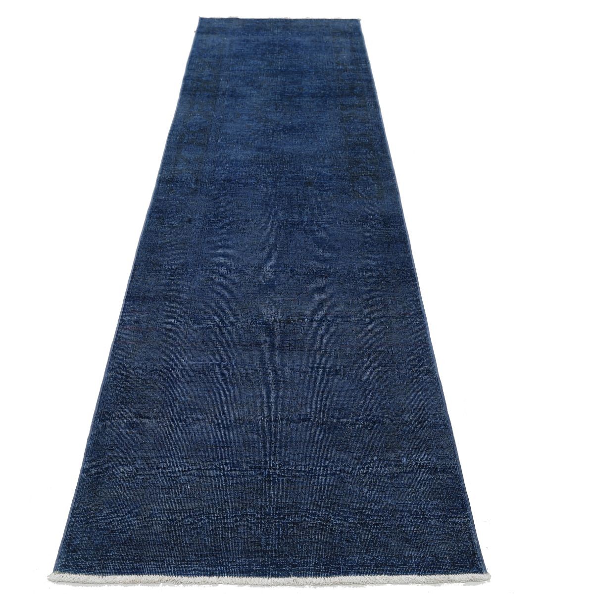 Overdye 3x10 Handmade Double Knotted Washable Wool Runner - Monochormatic